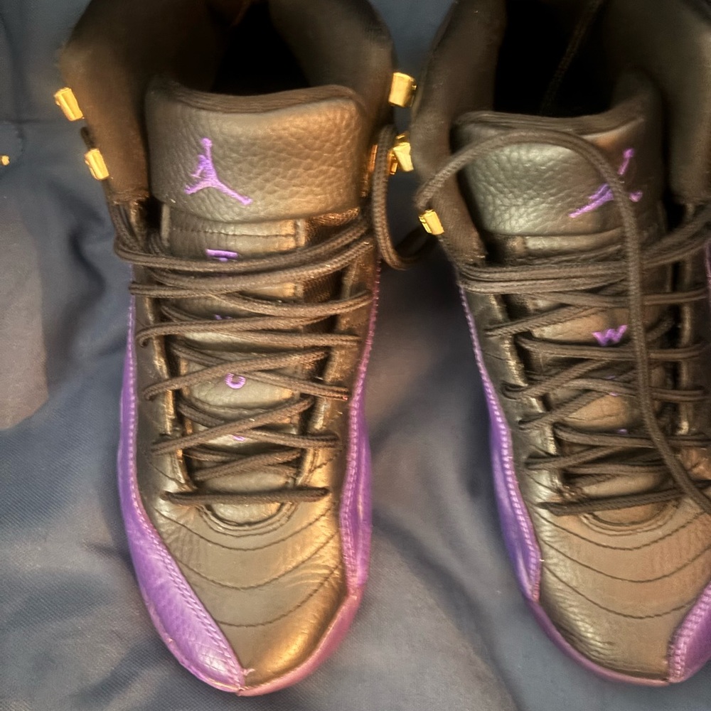 Jordan Black and Purple High-Tops